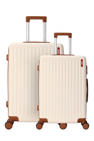 Weekendtrolley en Grote Trolley (M/L) Nasa Glenn - Crèmekleurig - 65/75 cm