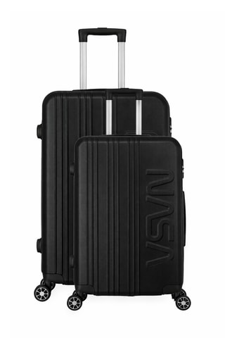 Handbagagetrolley en Weekendtrolley (S/M) Nasa Saturn - Zwart - 55/65 cm