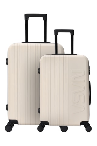 Handbagagetrolley en Weekendtrolley Nasa Saturn (S/M) - Crèmekleurig - 55/65 cm