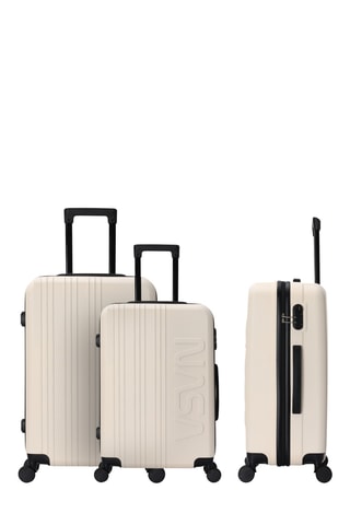 Set van 3 Trolleys (S/M/L) Saturn - Crèmekleurig - 55/65/75 cm