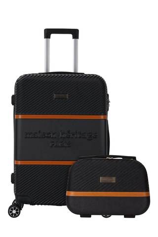 Handbagagetrolley (S) Opera en Beautycase - Zwart - 55/30 cm