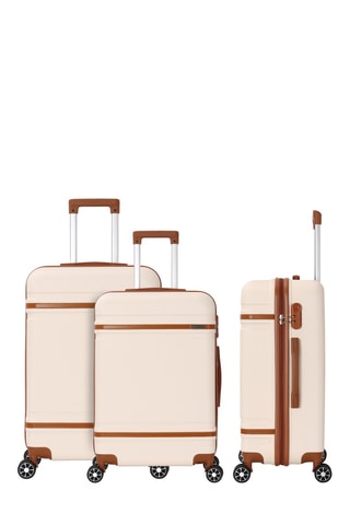 Set van 3 Trolleys (S/M/L) Cassis - Crèmekleurig - 55/65/75 cm