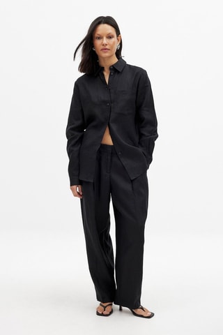 Pantaloni in lino - Nero