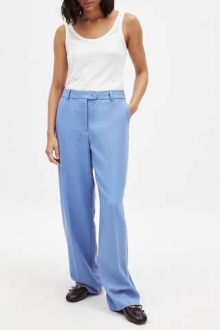 Pantaloni wide legs - Azzurro
