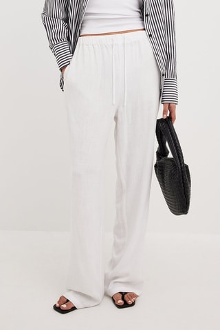 Pantaloni wide legs - Bianco