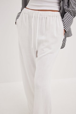 Pantaloni wide legs - Bianco