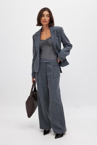 Pantaloni straight - Grigio scuro