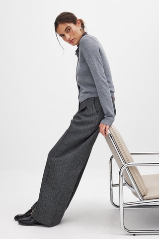 Pantaloni in lana - Grigio scuro