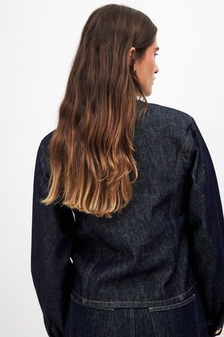 Giacca in jeans - Blu scuro melange