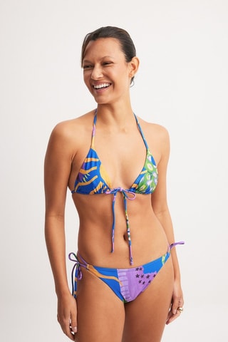 Slip bikini - Viola e blu
