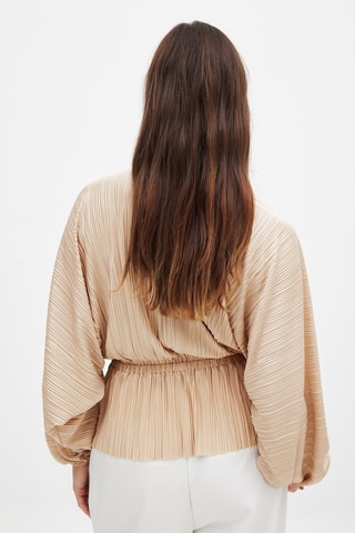 Top plissé - Marrone chiaro
