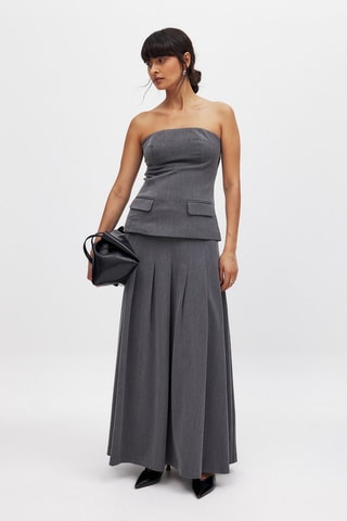 Top bustier - Grigio scuro