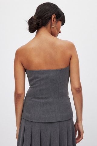 Top bustier - Grigio scuro