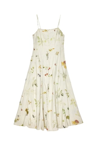 Abito lungo in lino - Ecrù