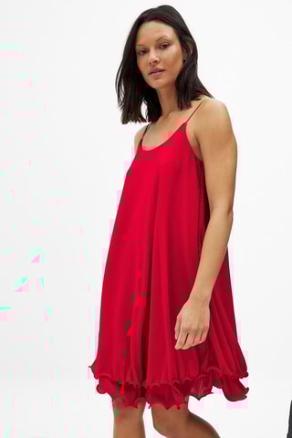 Abito plissé - Rosso