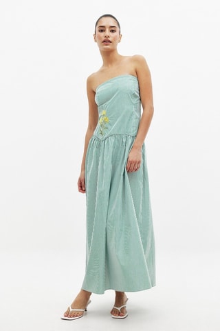 Abito bustier - Verde