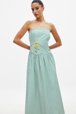 Abito bustier - Verde