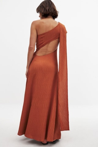 Abito asimmetrico - Rosso mattone