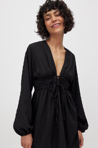 Vestido evasé - Negro