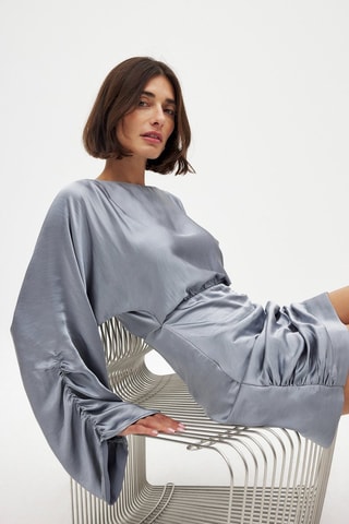 Abito drappeggiato - Argentato