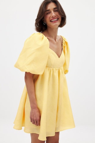 Abito a trapezio - Giallo