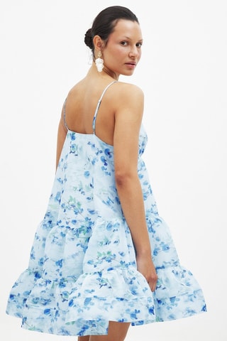 Abito con volant - Azzurro