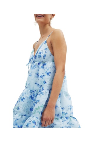 Abito con volant - Azzurro