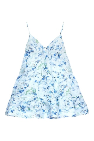 Abito con volant - Azzurro