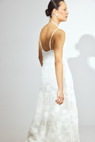 Abito lungo in pizzo - Bianco