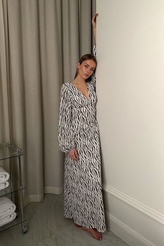 Abito lungo - Bianco e nero