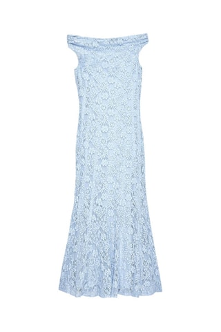 Abito lungo in pizzo - Azzurro