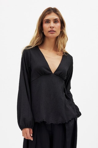 Blusa relaxed - Nero