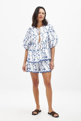 Camicia relaxed - Bianco e blu