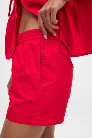 Shorts a vita alta - Rosso