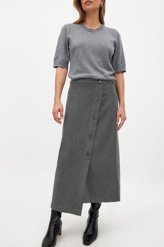 Gonna lunga - Grigio scuro melange