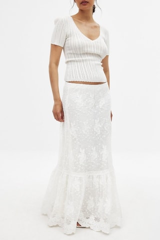 Gonna lunga in pizzo - Bianco