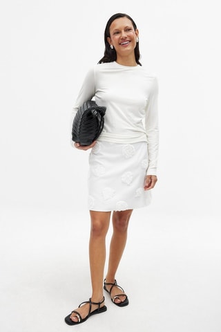 Gonna taglio dritto - Bianco