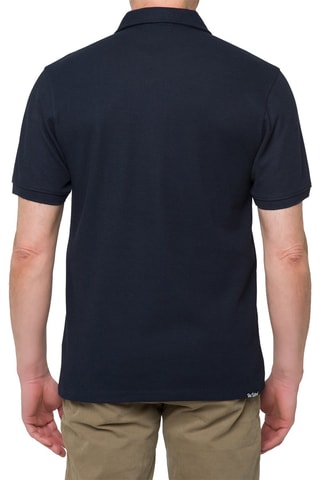 Polo regular - Blanc et bleu marine