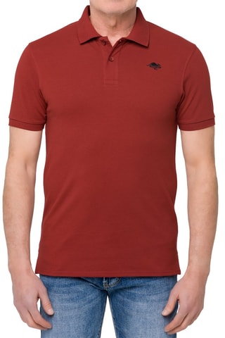 Polo regular - Bordeaux et noir