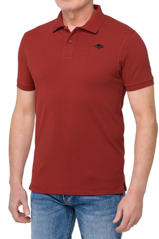 Polo regular - Bordeaux et noir