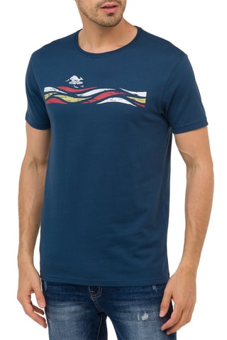 T-shirt regular Twister - Bleu
