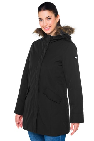 Parka à capuche Mathilde - Marron et noir