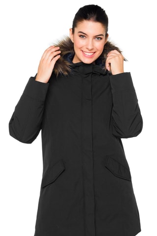 Parka à capuche Mathilde - Marron et noir