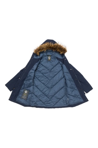 Parka à capuche Mathilde - Marron et bleu