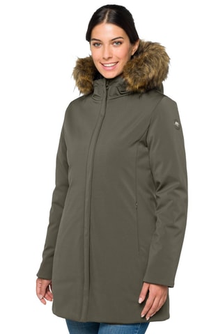 Parka à capuche Dahlia - Noir, vert et marron