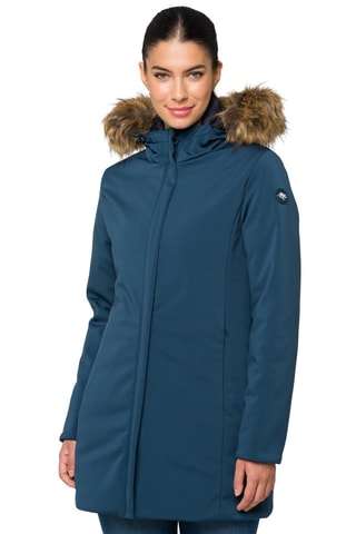 Parka à capuche Dahlia - Noir, bleu et marron