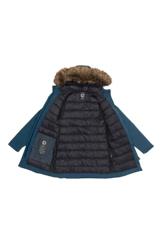 Parka à capuche Dahlia - Noir, bleu et marron