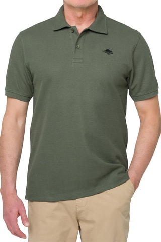 Polo regular - Kaki et noir