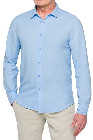 Chemise regular en lin - Bleu clair