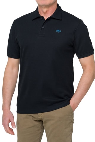 Polo regular - Noir et bleu